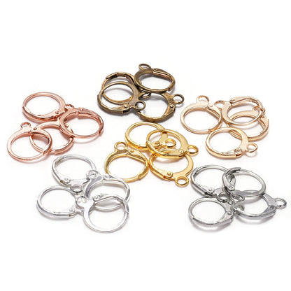 Wire Base French Lever Back Earring Hooks, 50pcs