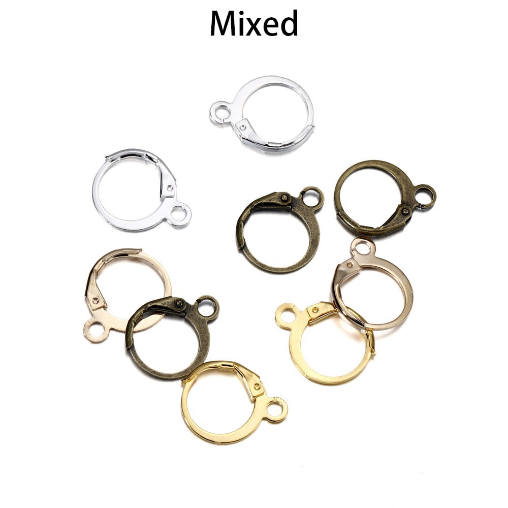 Wire Base French Lever Back Earring Hooks, 50pcs