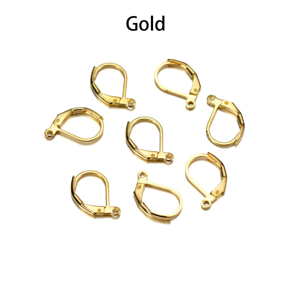 Wire Base French Lever Back Earring Hooks, 50pcs