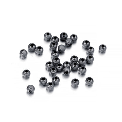 4-12mm Round Frosted Ball Spacer Beads, 20-100pcs