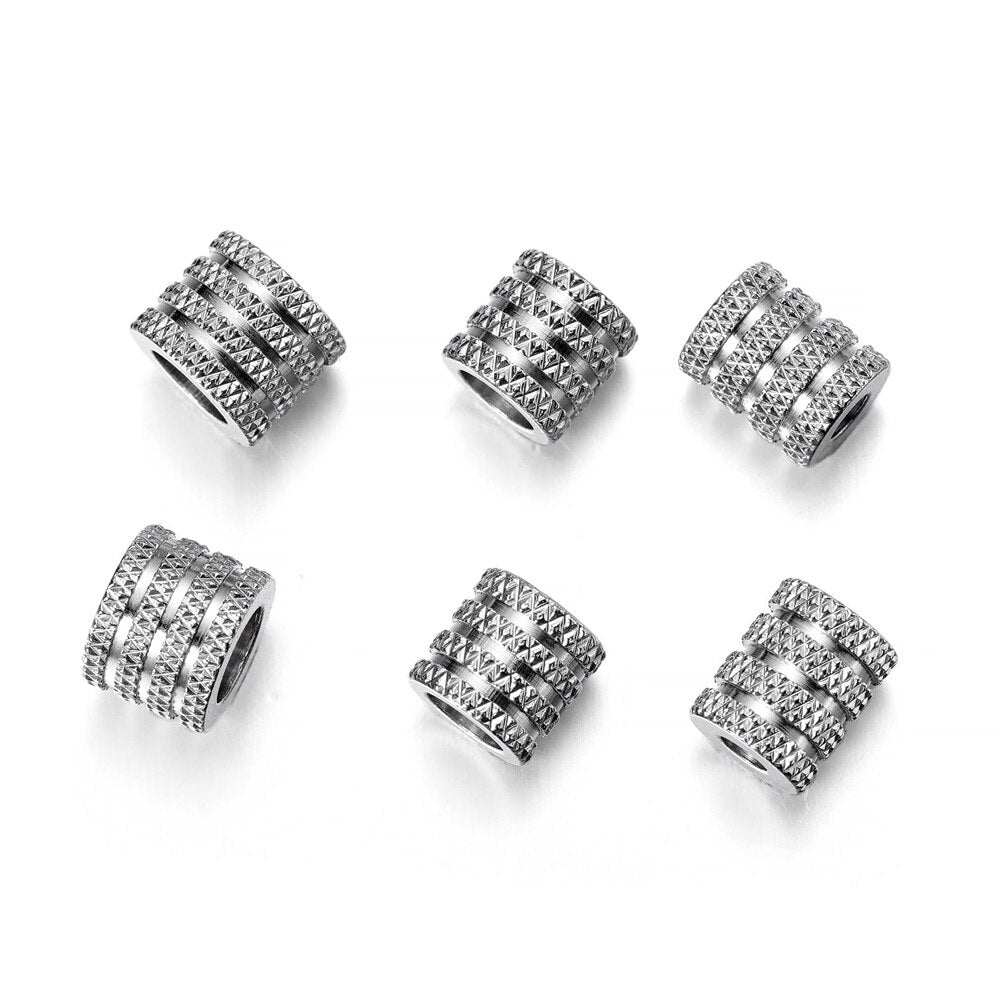 Big Hole Stainless Steel Spacer Beads