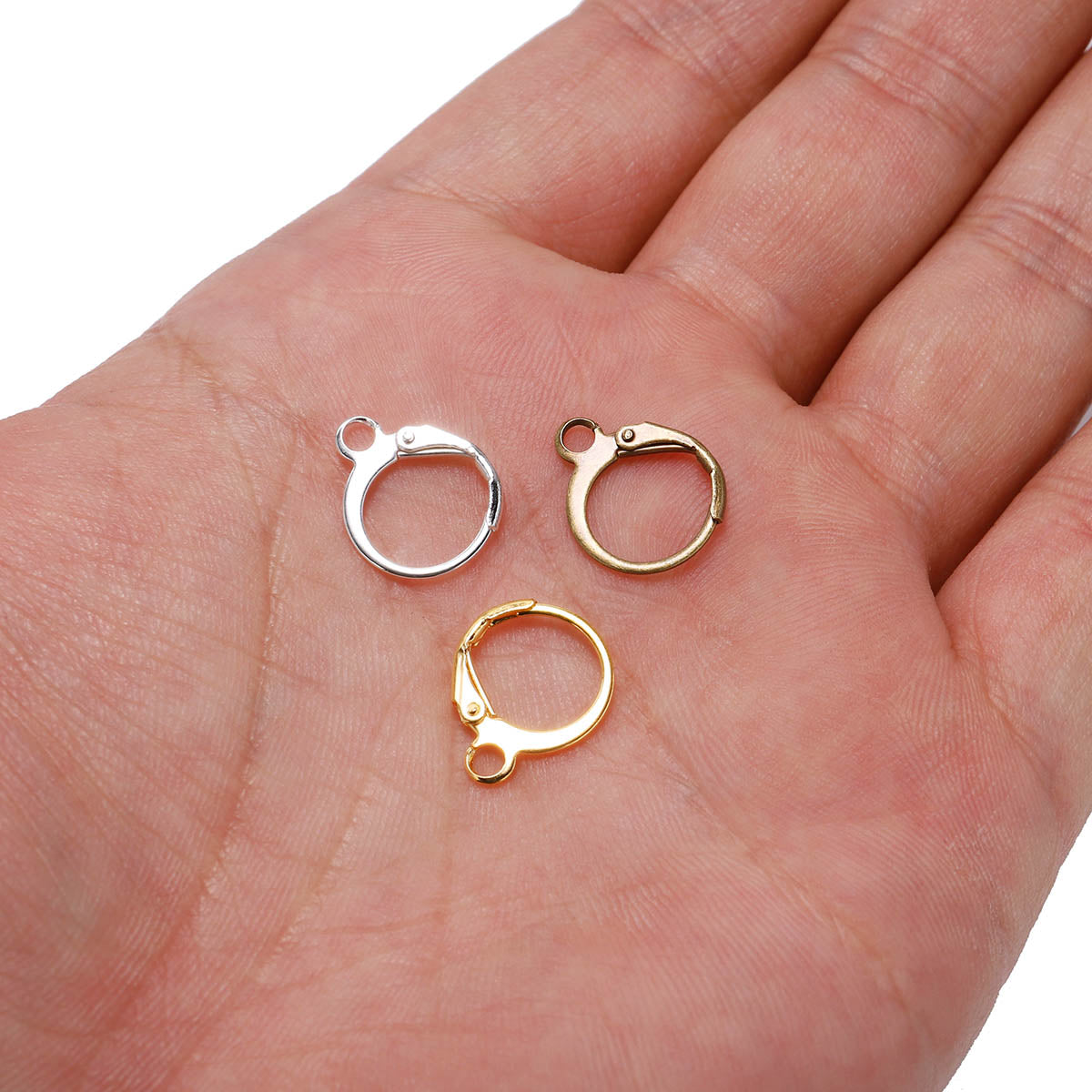 Wire Base French Lever Back Earring Hooks, 50pcs