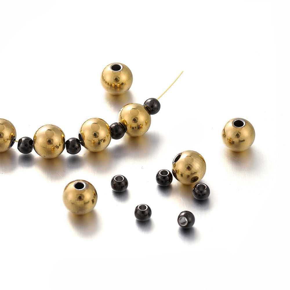 3–8 mm Edelstahl-Abstandsperlen, 30–100 Stück