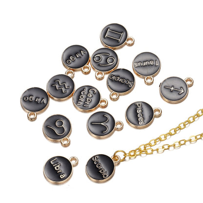 Zodiac Signs Pendant, 12 pcs