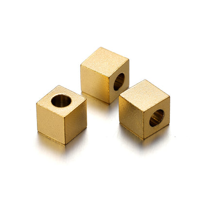 Stainless Steel Tube and Cube Spacer Beads, 20Pcs