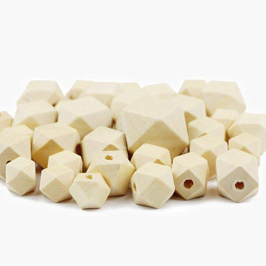 AAA Natural Geometric Octagonal Wood Beads, Unfinished 10~20MM Big Spacer Loose Beads,for DIY Handmade 