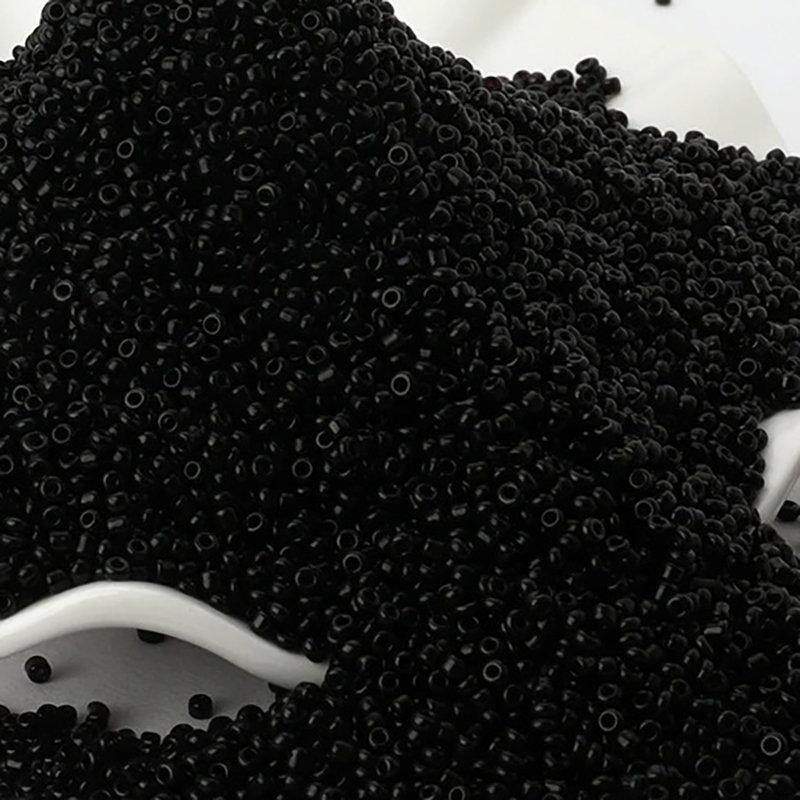 Black Opaque japanese seed beads, 2mm Miyuki Delica small glass beads, Austria round beads, 1000pcs 