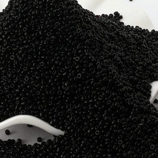 Black Opaque japanese seed beads, 2mm Miyuki Delica small glass beads, Austria round beads, 1000pcs 