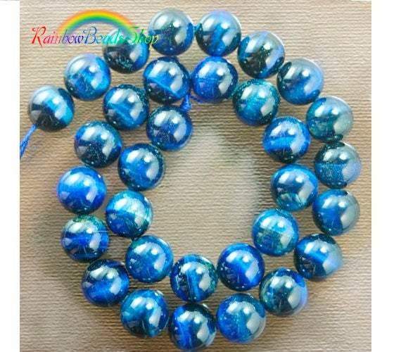 Blue Tiger Eye Beads, Gemstone Beads, Jewelry Round Spacer Stone Beads, 4mm 6mm 8mm 10mm 12mm beads  15''5 Full Strand 