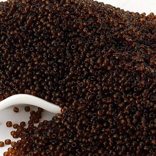 Brown Transparent Miyuki Delica seed beads, 2mm 12/0 preciosa japanese small glass beads, Iridescent Austria round beads, 1000pcs 