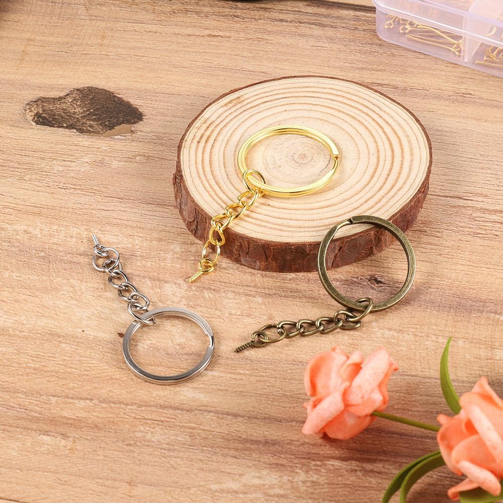Key Ring With Eye Screws with Key Chain, 10/20pcs 