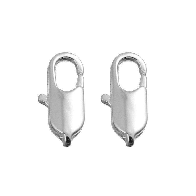 Lobster Claw Clasp with Open Jump Ring, 30pcs Gold Silver Black 