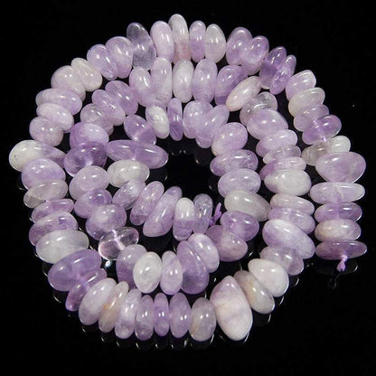 Natural Nuggets Amethyst Beads, Freeform Rondelle Disk, 3-5x8-13mm 