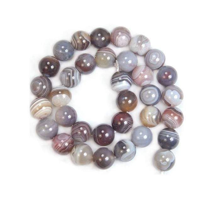 Natural Persian Botswana Agate Beads, 4-16mm round, 15.5'' inch strand 