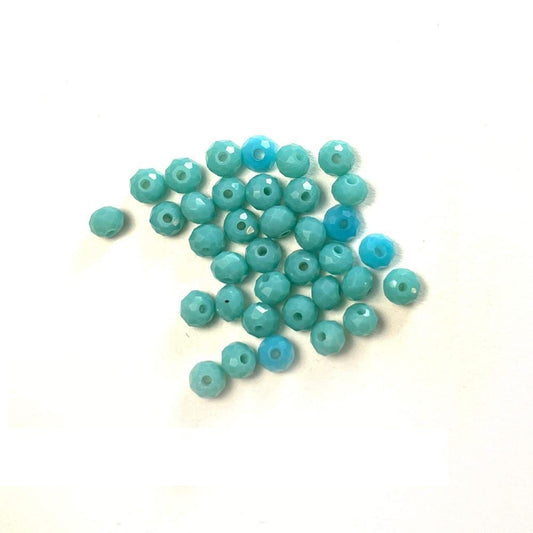 Opaque Green Czech Crystal 4mm Faceted Round Loose Beads, 100 pcs For Bracelet Necklace Jewelry Making 