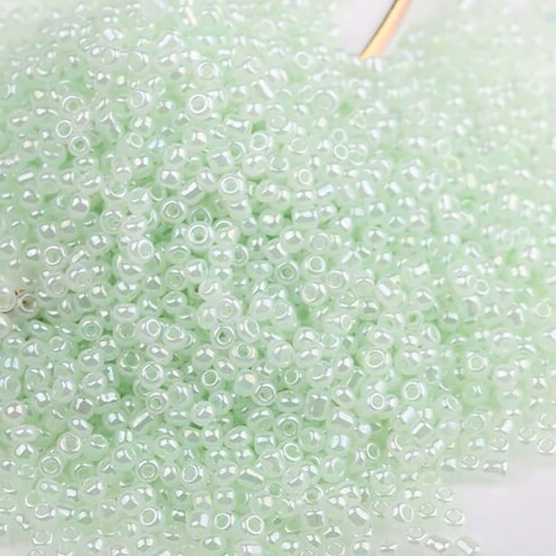 Pearl Light green Miyuki Delica seed beads, 2mm 12/0 small glass Austria  japanese round beads, 1000pcs 