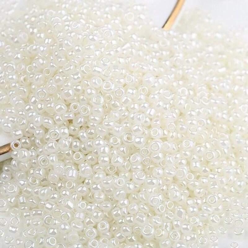 Pearl White Miyuki Delica seed beads, 2mm 12/0 small glass Austria  japanese round beads, 1000pcs 