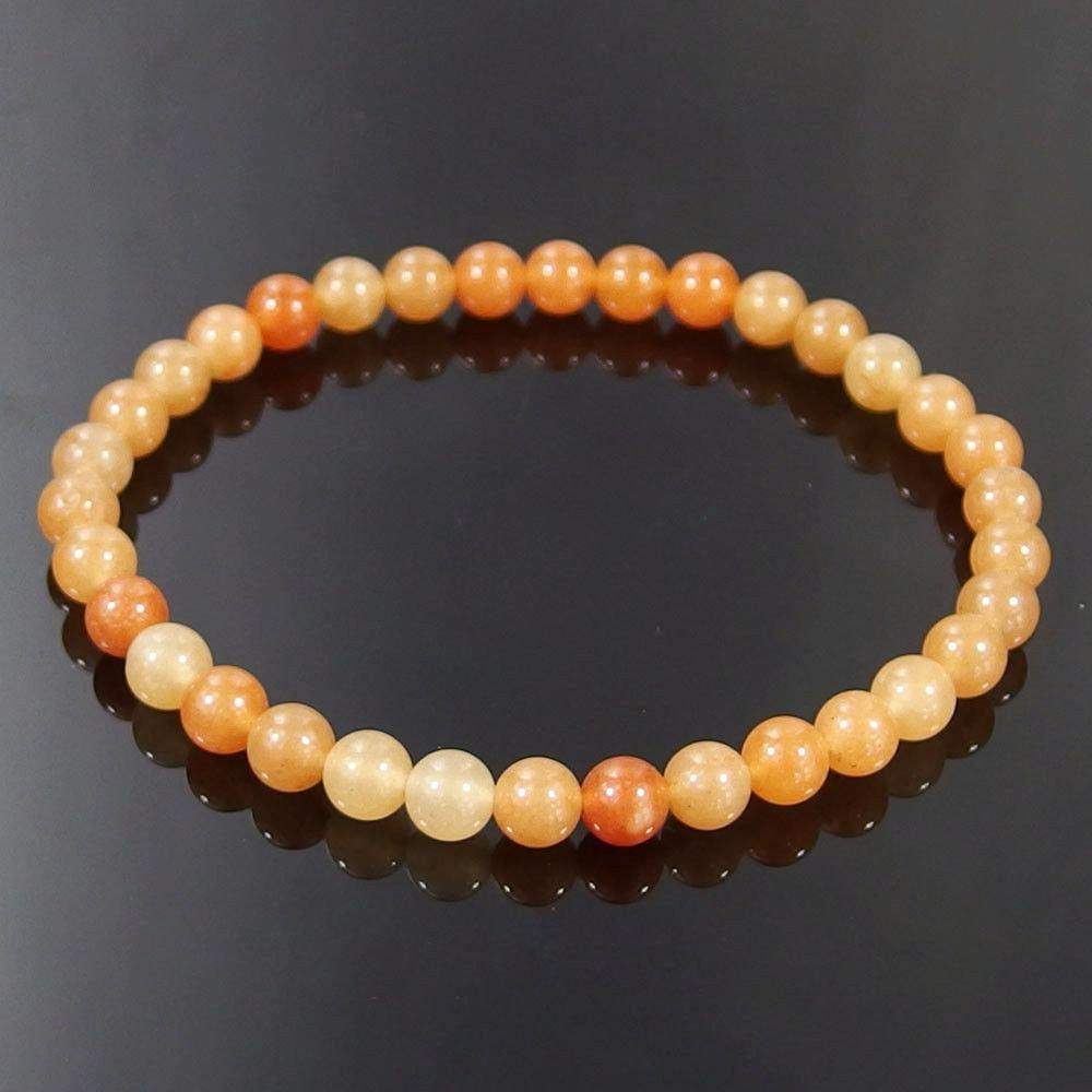 Bracelet extensible en pierre précieuse aventurine rouge 4mm 