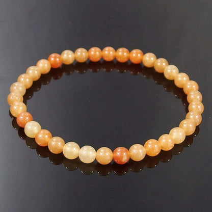 Bracelet extensible en pierre précieuse aventurine rouge 4mm 