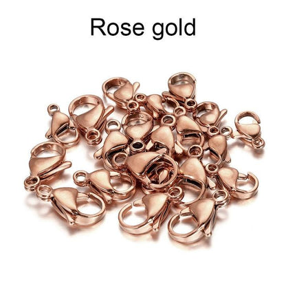 Stainless Steel Lobster Claw Clasps, Gold Plated, 30Pcs/lot 