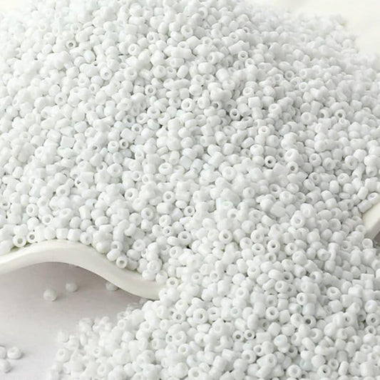 White Opaque japanese seed beads, 2mm 12/0 Miyuki Delica small glass Austria round beads, 1000pcs 